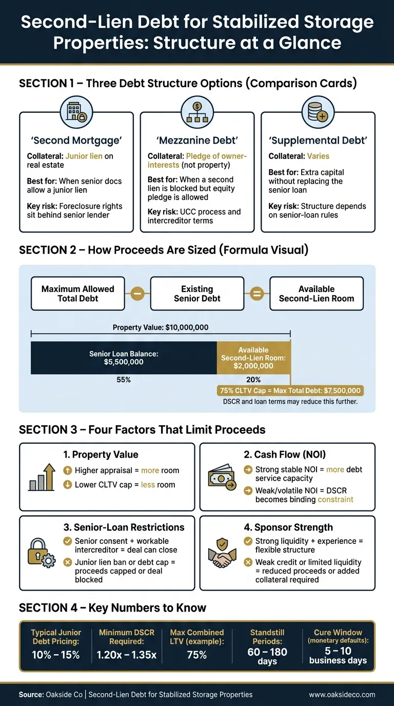 Second-Lien Debt Options for Stabilized Storage Properties: Key Metrics & Structure