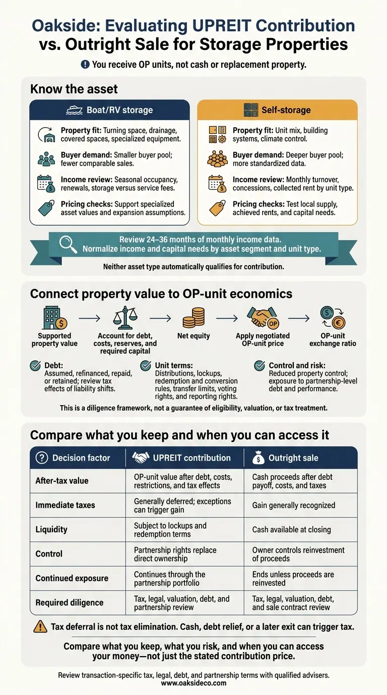 UPREIT Contribution vs. Sale: Boat/RV and Self-Storage